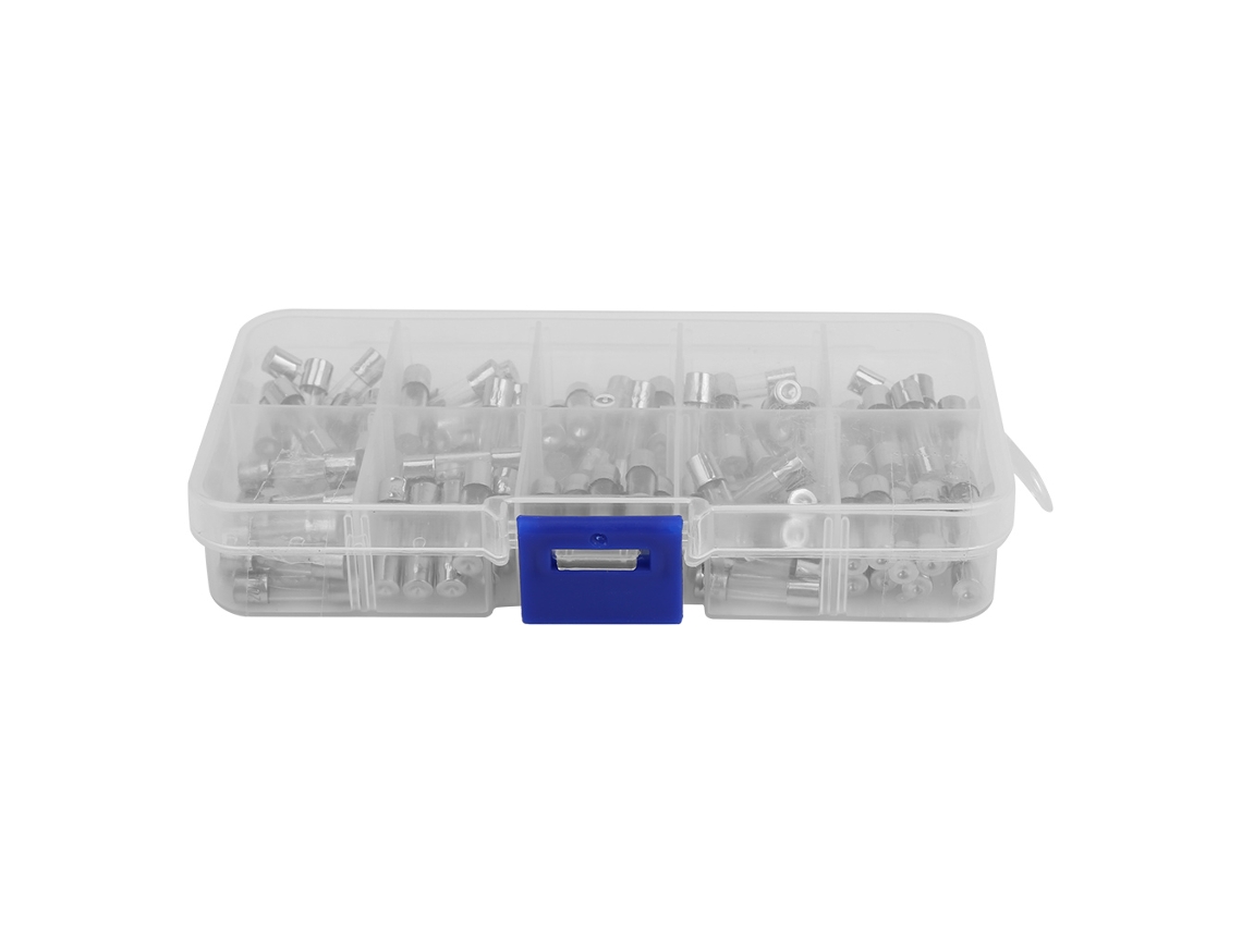2026dz-kit de 100 fusibles tubulares de vidrio de 5*20 mm, 0,2 A-20 A, universales, 0-250 V, accesorios
