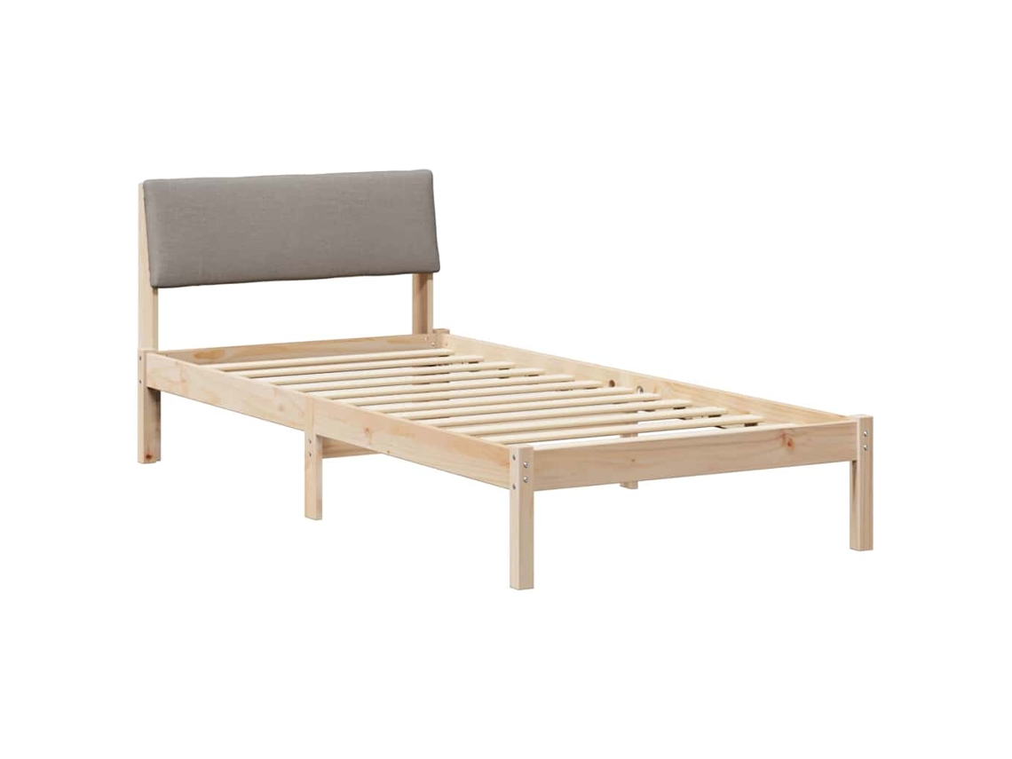 Maison Exclusive - Estructura De Cama Con Cabecera Marrón Y Taupe 100 X 200 Cm