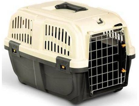 Transportín para Perros y Gatos AIME (Negro - 55x36x35cm - Plástico - M - Porte Medio)