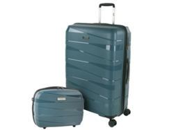 Juego De Maletas Rígidas Pp JASLEN Stuttgart azul metalico (48X75x29 Cm - 0L)