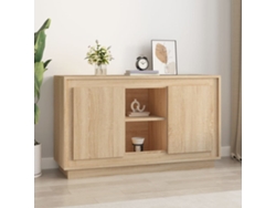 Aparador De Madera Contrachapada Roble Sonoma 102x35x60 Cm