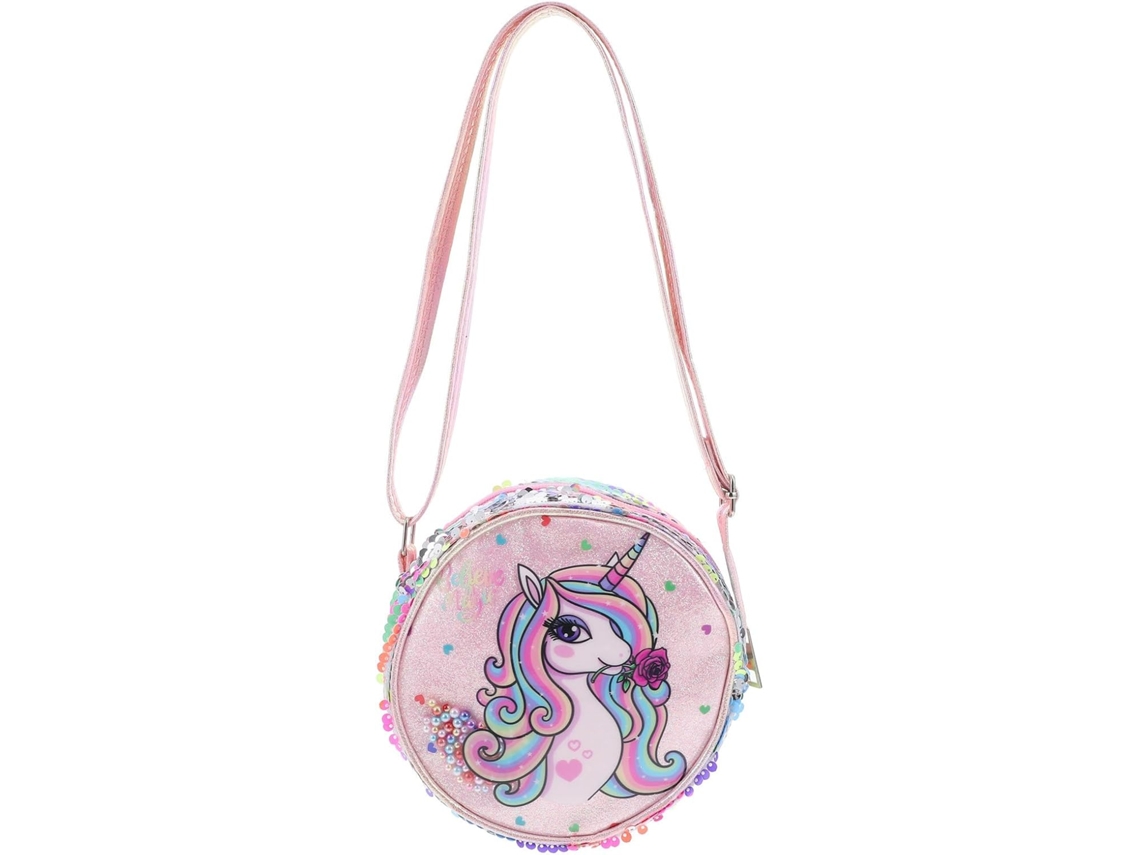Bolsa De Ombro Nuobesty Rosa Com Lantejoulas Em Formato De Unicórnio, Modelo Banana, Para Meninos E Meninas.