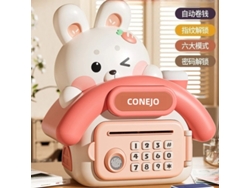 Hucha electrónica, caja fuerte para monedas, contador de combinación, cerradura con llave Mdug (conejo)