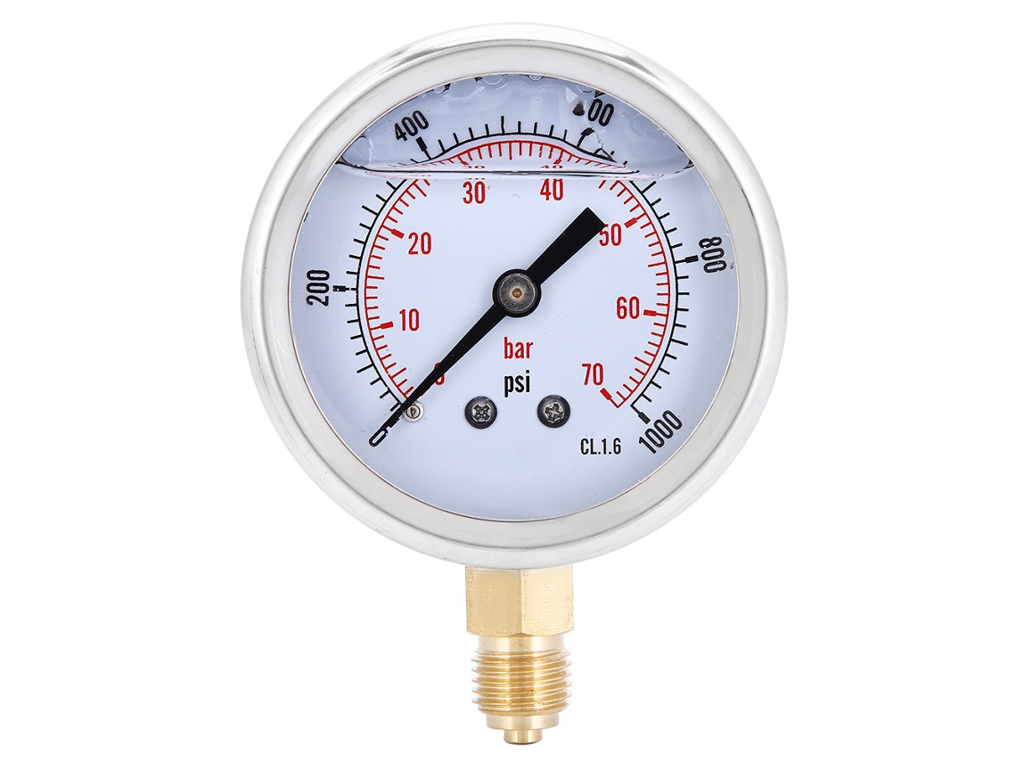 Manómetro Radial Profesional Ts-pgg604 De 70 Bar, 1/4 Bsp, De Acero Inoxidable Y Latón, Para Uso Doméstico E Industrial.