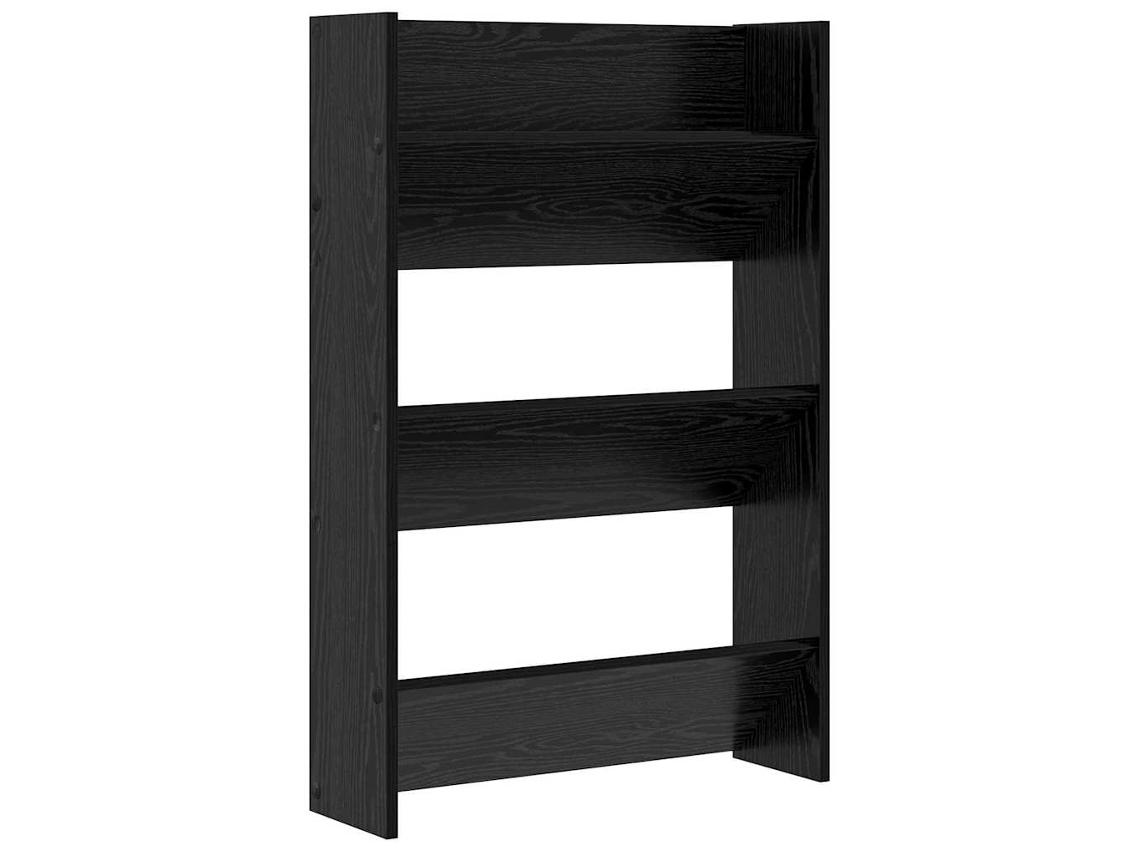 Maison Exclusive - Armario Zapatero Con Estante Roble Negro 60 X 18 X 90 Cm