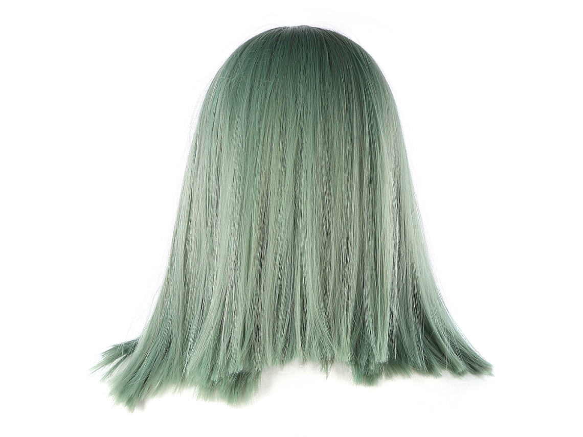 Peluca Recta Sintética Azul Verde Lc266 De Alta Temperatura Para Mujer, Moda Y Duradera, Ideal Para Fiestas, Cosplay Y Uso Diario