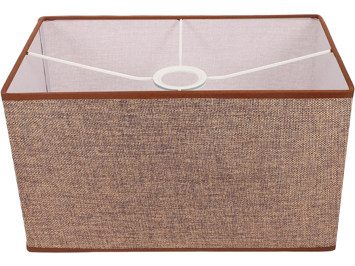 Lámpara de mesa de tela con estructura de hierro, casquillo E27, 34 x 20 cm