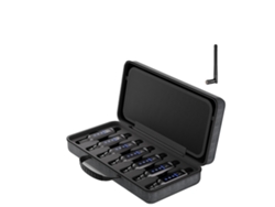 Transmisor DMX inalámbrico, batería de 750 mAh, alcance de 500 m, enchufe europeo OEM