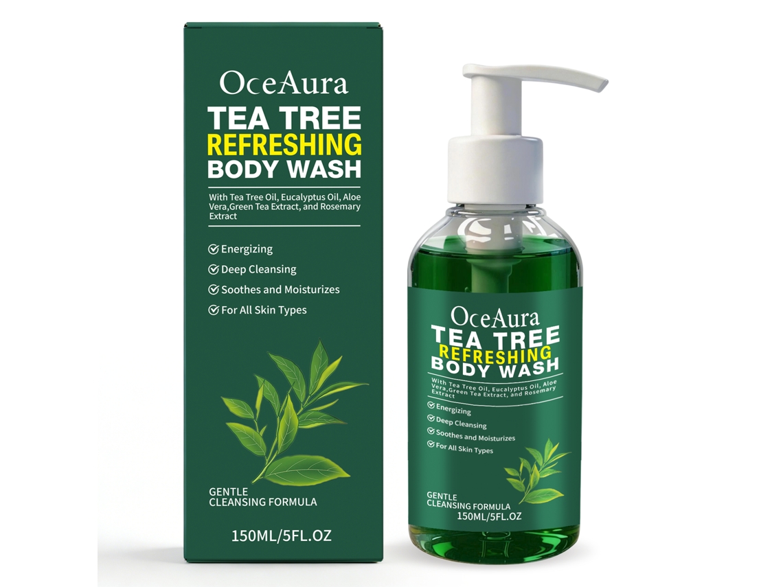 Gel de ducha refrescante con árbol de té