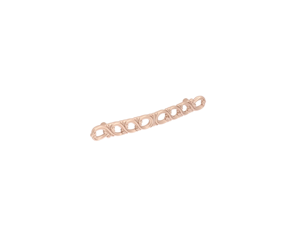 Tirador Para Mueble De Zamac Distancia Entre Centros 128mm Oro Rosa Mate Lote De 25