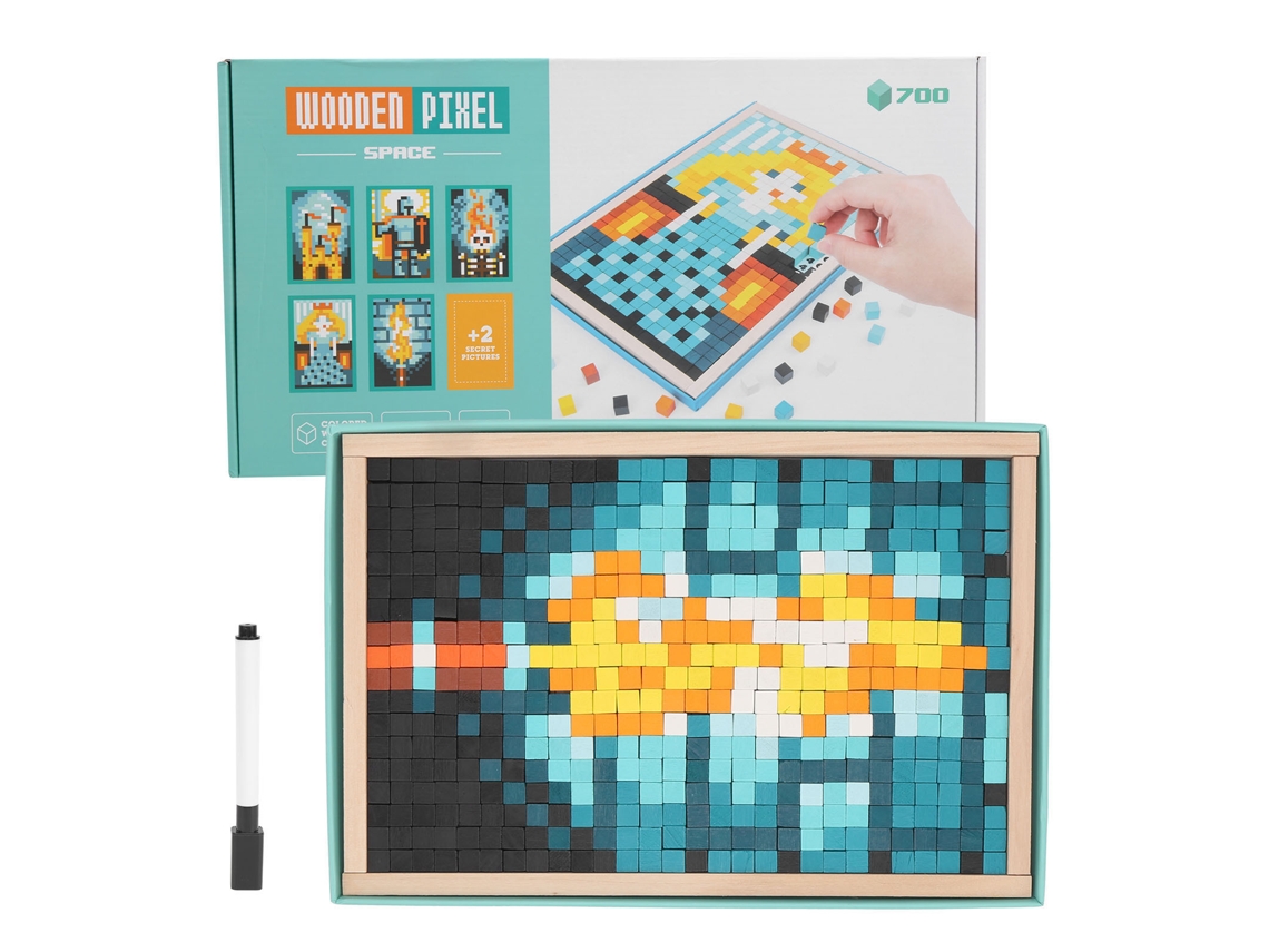 2026-puzzle De Mosaico De Madera Para Niños Niñas Bloques De Construcción Juguete Educativo Regalo Colorido