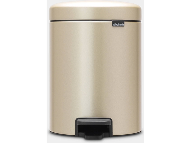 Bote de Basura BRABANTIA 304422 Newicon con Pedal (Champán - 1,45 kg - 27,2 x 20,5 x 29,1 cm - Garantía: 10 Años)