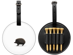 Bolsa para tees de golfe Trail Dust Bison, preta, fácil de transportar | S/MARCA