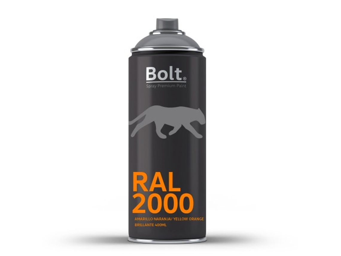 Spray Bolt Premium Acrilico Brillante Ral 400 Ml (Ral 2000 Amarillo Naranja)