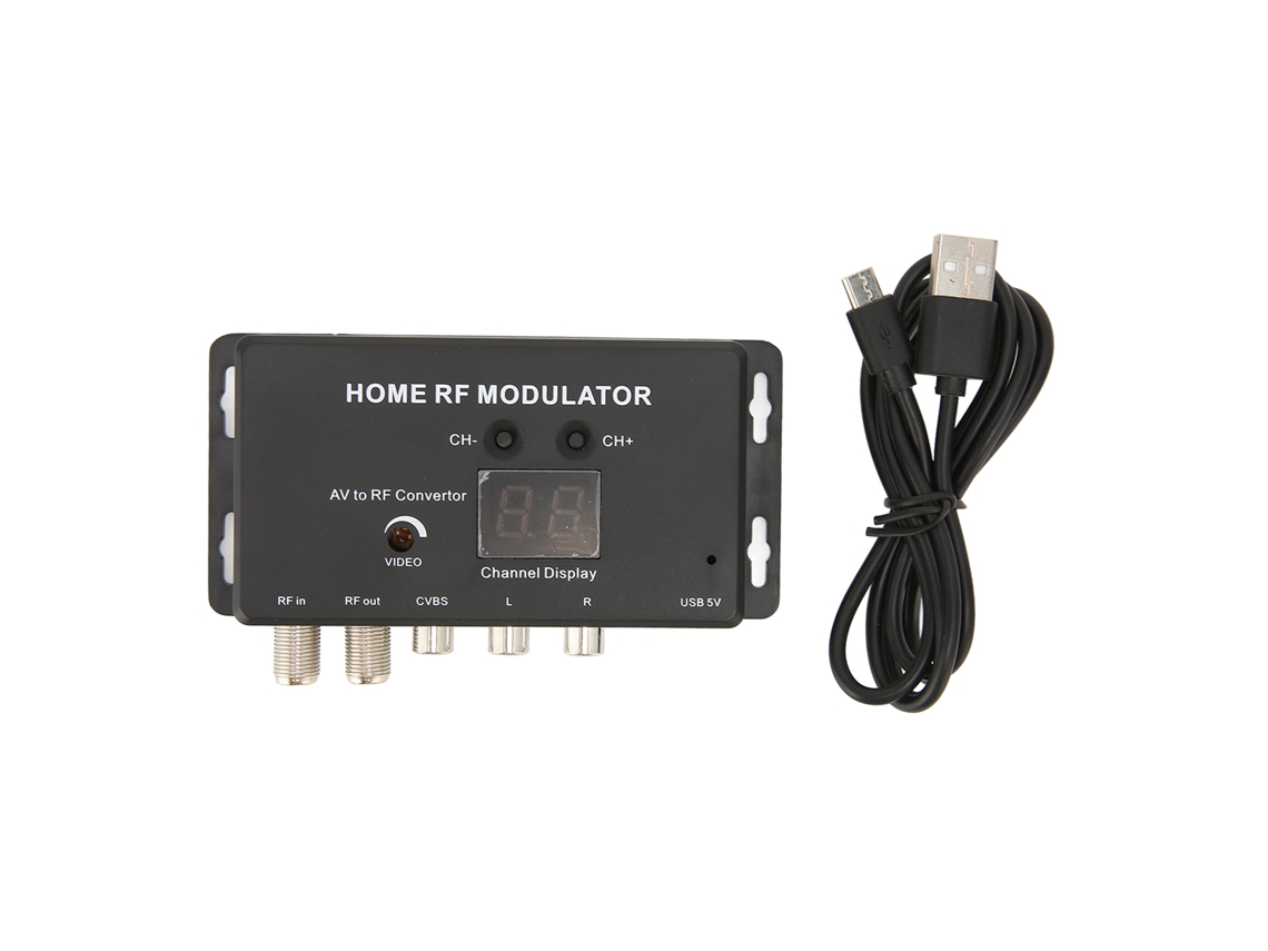 Modulador Convertidor Av A Rf Tv Link M70rv Compatible Con Pal/ntsc Y Decodificadores De Escritorio.