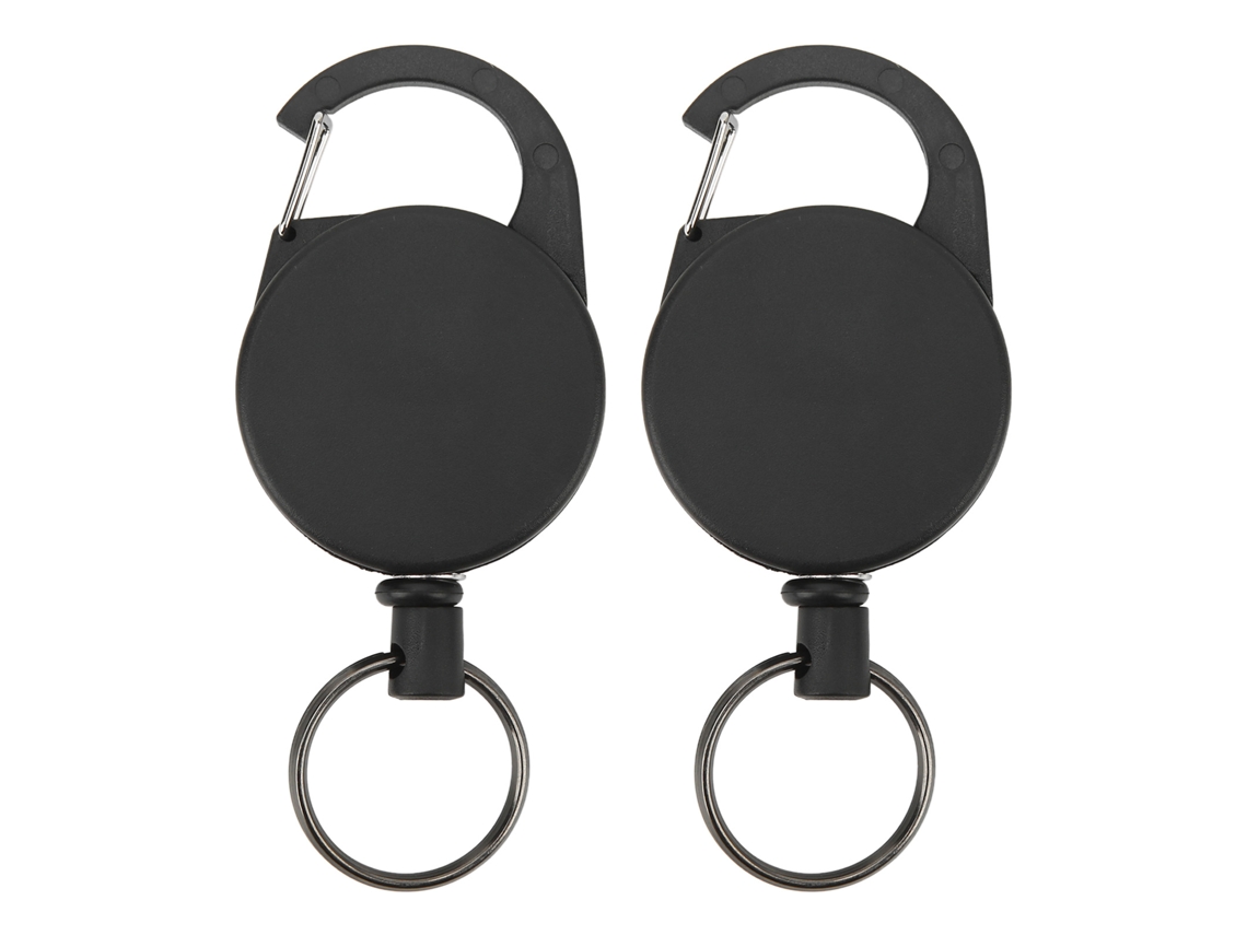 Llavero Retráctil De 2 Piezas Con Cable De Acero Inoxidable, Diseño Antipérdida Para Tarjetas De Identificación Y Llaves.
