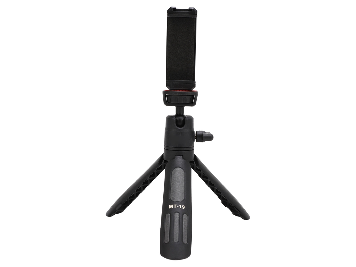 Trípode de oficina pequeño y extensible, palanca portátil para selfies, soporte para teléfono y cámara.