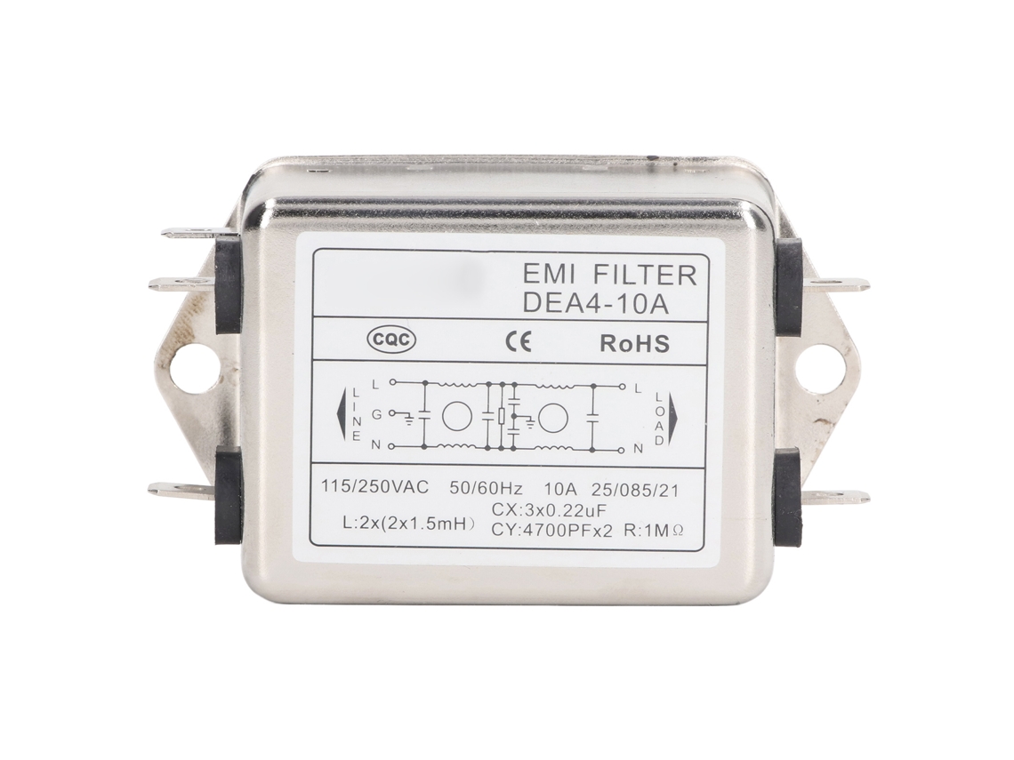 Filtro Emi Supresor De Ruidoac Purificador De Audio 115v/250v 50/60hz 10a