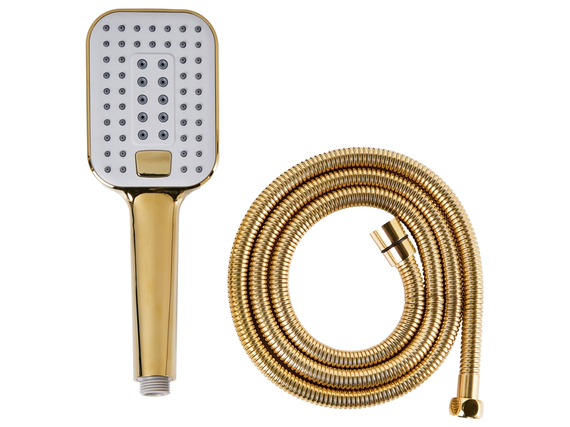 Juego de cabezal de ducha y manguera Beliani Gold Tingo de 9 x 6 x 26 pulgadas
