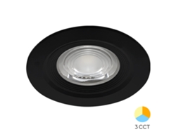 Foco LED empotrable impermeable 3 en 1 redondo negro 7W IP54