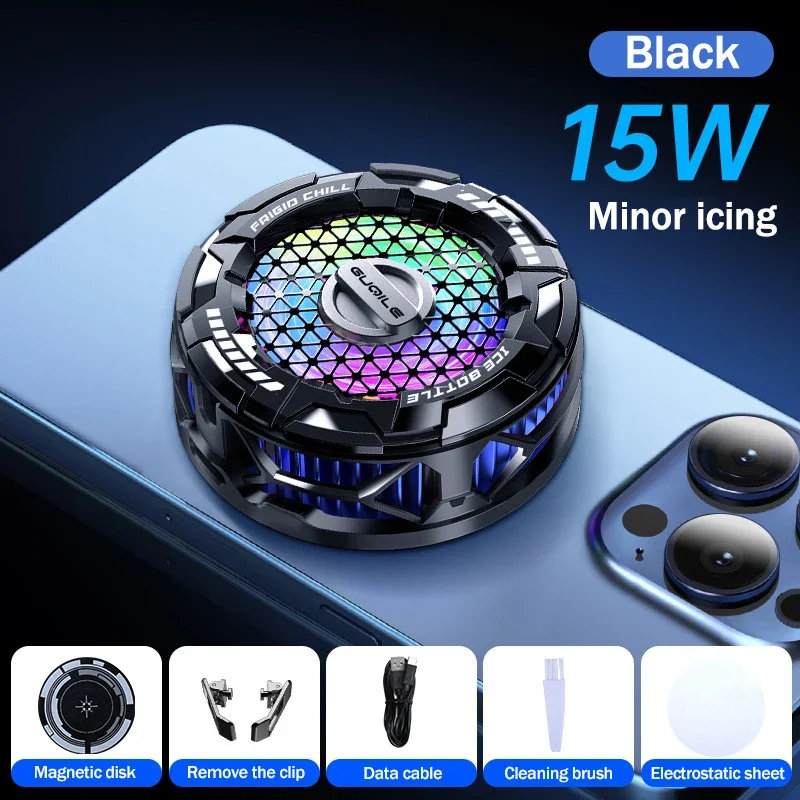 Disipador De Calor Con Ventilador Y Clip Magnético Para Teléfono Móvil, Dos En Uno, De 15 W