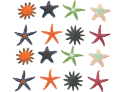 Juego De 16 Figuras De Estrellas De Mar, Animales Marinos, Adornos Oceánicos, Juguetes De Criaturas