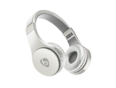 Auriculares Bluetooth Ovleng S55 Reproductor de Música Estéreo Inalámbrico Original con Colgadores para iPhone y Otros Smartphones Blanco