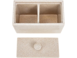 Caja Para Bastoncillos De Algodón Con Tapa Hermética Y Compartimentos Para Discos De.