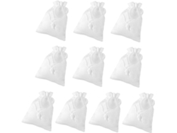 Juego 10 Bolsitas Cordón Joyas 13 5 9 Bolsas Regalo Blancas Ligeras Regalos Almacenamiento Ideales Bodas