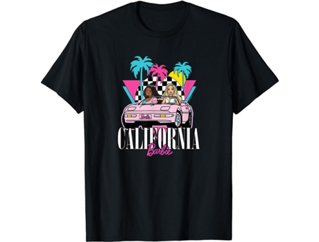 T-Shirt Unisex TEESTONE Barbie - California Barbie Car negro (XXXL)