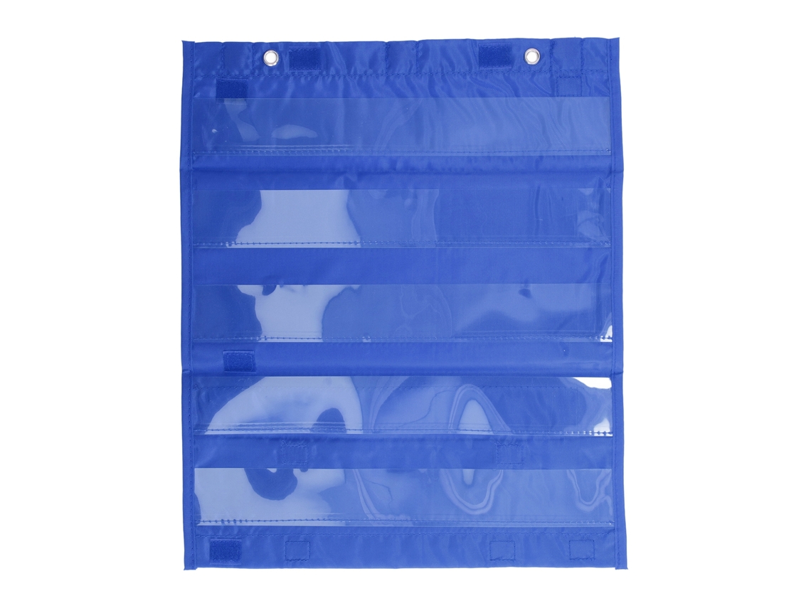 Pizarra Magnética De Bolsillo Con 5 Filas Transparentes Para El Aula Y El Hogar - Azul