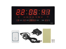 Reloj de pared digital LED con pantalla clara, temporizador silencioso y luminoso, 100-240 V, para salas de reuniones