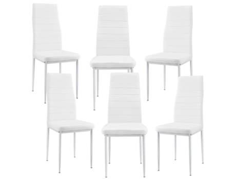 Juego de Sillas de Comedor [EN.CASA] (6 Un - Blanco - 96x43x52 cm - Cuero SintÁÂÁÂÁÂÁ©tico)