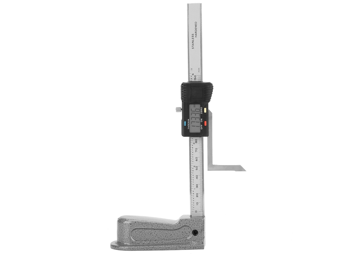 Medidor digital de altura y profundidad de 0 a 150 mm con base de acero inoxidable