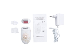 Depiladora Eléctrica Recargable 2 En 1 Kemei Para Mujer: Depiladora, Afeitadora Y Removedor De Callos