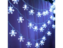 Guirnalda de luces / Luces decorativas para exteriores: Guirnalda de 6 m con 40 LED, funciona con pilas, con 2 modos de iluminación PRIME KANG