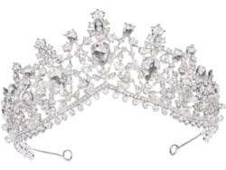 Tiara De Strass Para Noiva, Tiara Elegante Em Liga Metálica, Acessório De Cabelo Delicado.