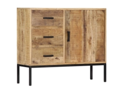 Aparador De Madera De Mango Maciza 88x30x71 Cm