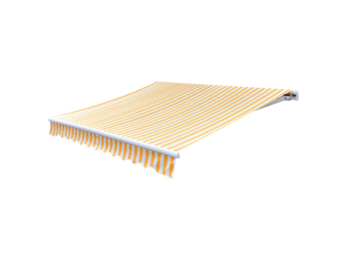 Toldo de lona amarillo girasol y blanco 3x2,5m MAISON EXCLUSIVE (sin marco)