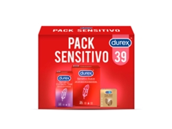 Pack Condones Sensitivo Suave Sensitivo Contacto Total Fell Sin Latex, 39 Condones Para Sexo Seguro, Lubricados DUREX