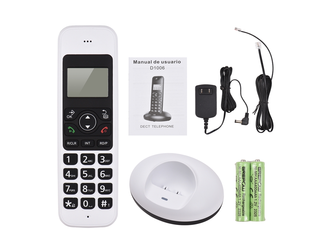 Telefone Sem Fio Expandível Bisofice com Display Lcd, Id de Chamada, 50 Memórias, Chamada Hands free | S/MARCA