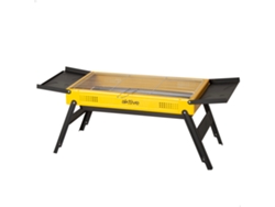 Parrilla plegable de carbón Aktive, de acero, 89x33x33 cm, con bandejas laterales.