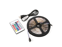 2026-cinta Led Rgb 5050 De 5m 5v Usb Con Control Remoto 24 Botones Para Tv No Impermeable
