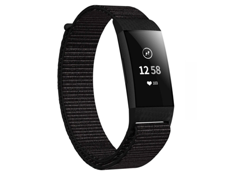 Correa INF Wbf-charge302-11 para Fitbit by Google Charge 3/4 (Nylon - Negro)