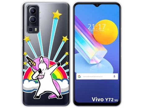 Carcasa Vivo Y52 5G TUMUNDOSMARTPHONE Dibujos Transparente Multicolor