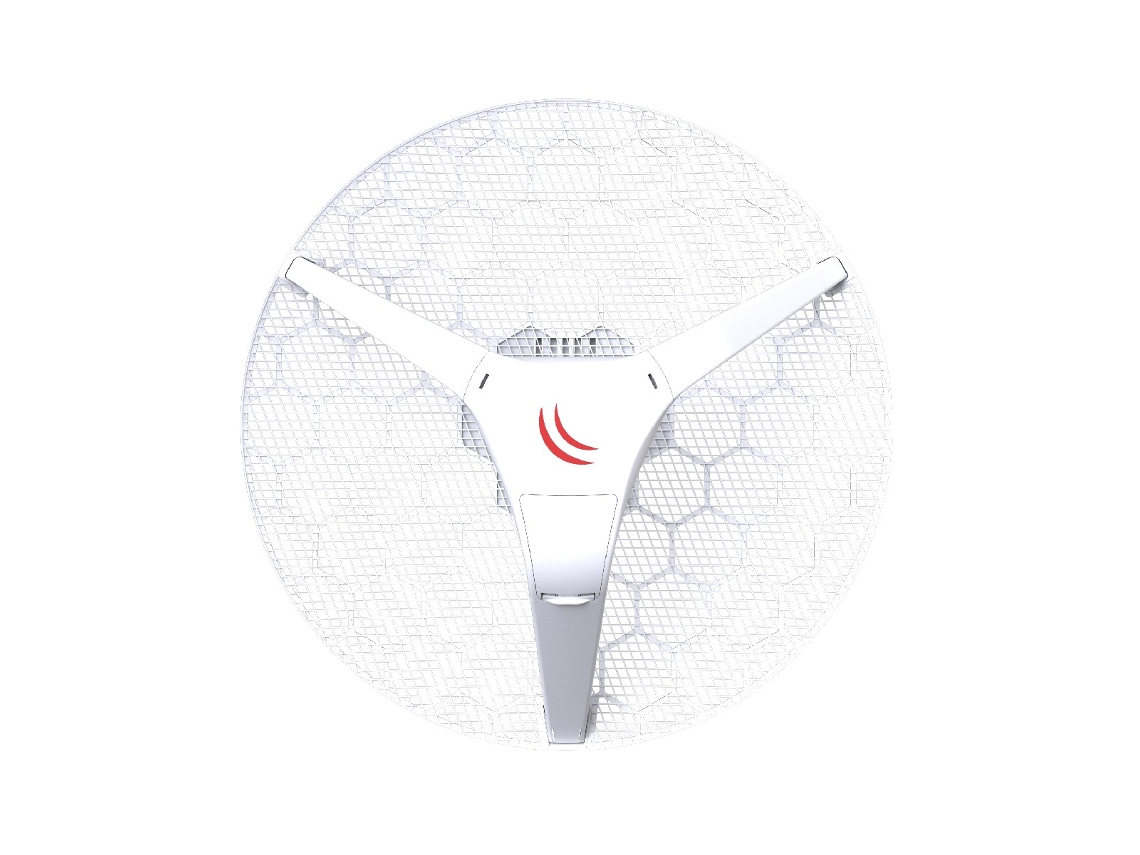 Mikrotik RB/LHG-5ND LHG 5 con antena de 24,5dBi 5GHz, wireless 802.11an de doble cadena, CPU de 600MHz, 64MB RAM, 1x LAN, POE, f