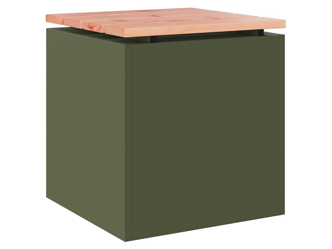 Maison Exclusive - Banco de jardín verde oliva 40 x 40 x 43 cm Acero