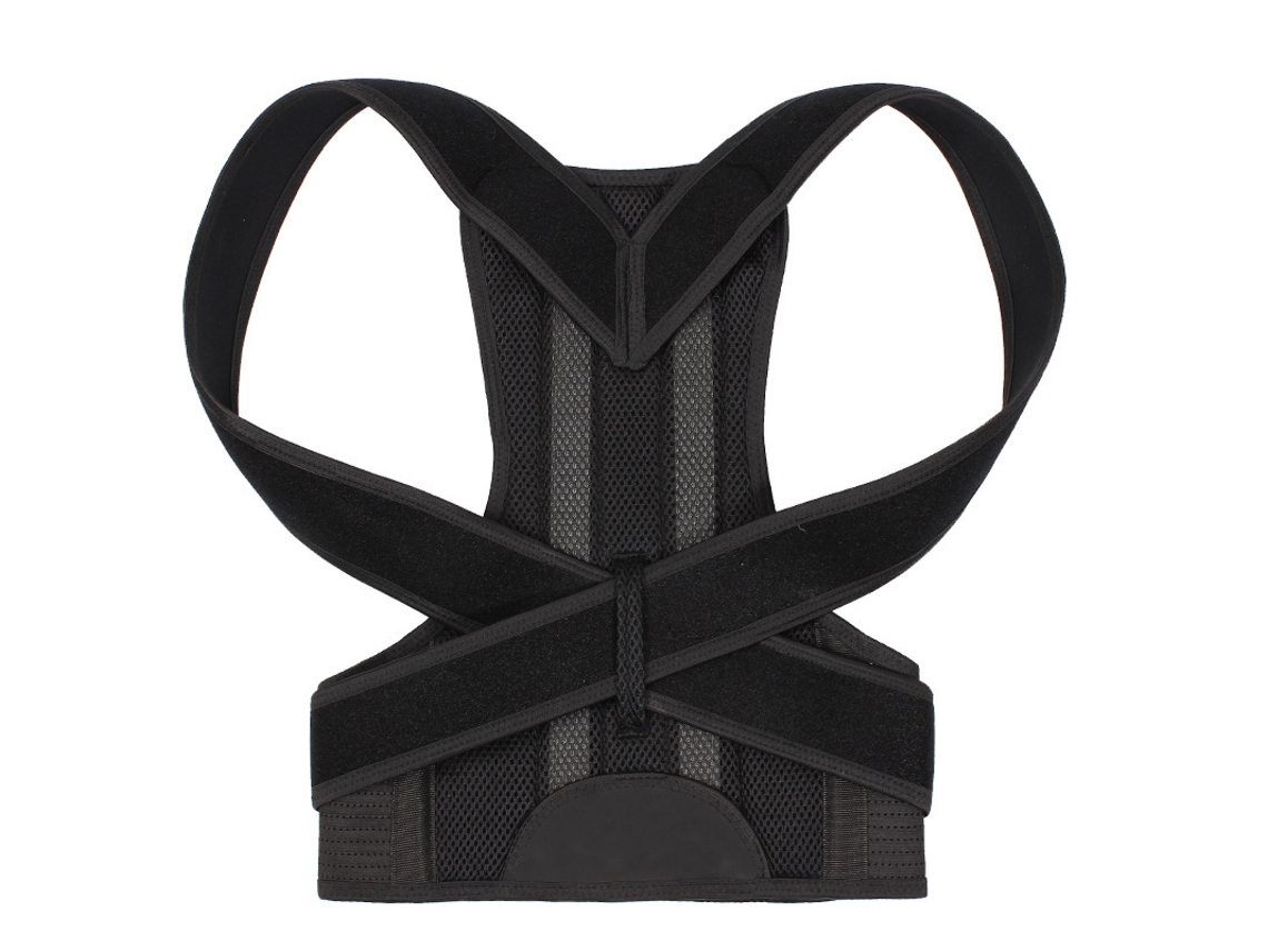 Cinto Corretivo Para Adultos Com Abertura Para Os Ombros E Cinto De Correção Postural Para Embelezamento Das Costas Com Corretor Lombar.preto S