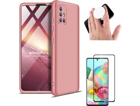 Carcasa, Protector y Popsocket Samsung A71 Slim armor 360º Rosa