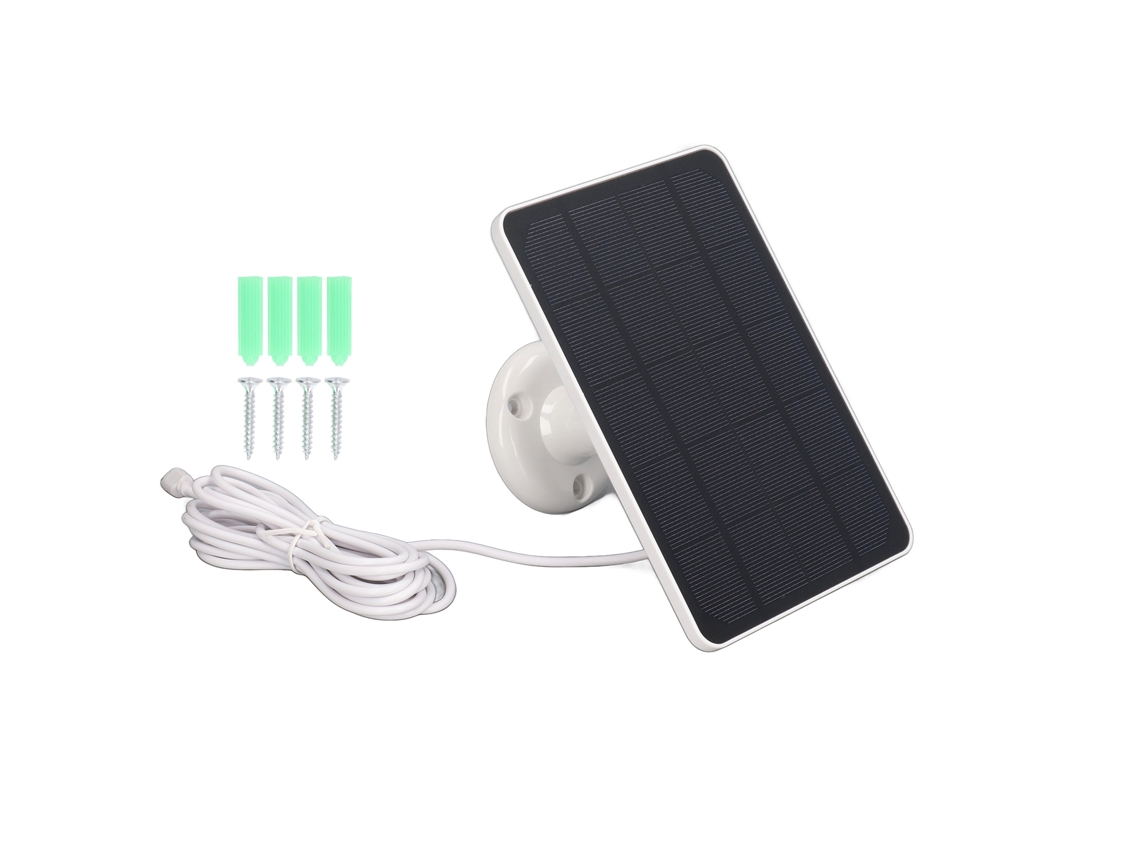 Cargador Solar De 4 W Con Puerto Micro Usb Para Cámaras De Seguridad Y Dispositivos Exteriores.